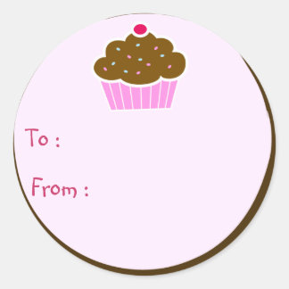Cloud Cupcake Gift Tag Sticker