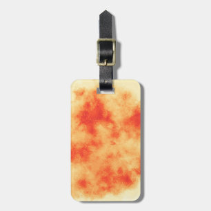 Cloud Effect Orange Luggage Tag