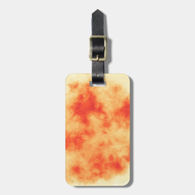 Cloud Effect Orange Luggage Tag (Front Vertical)