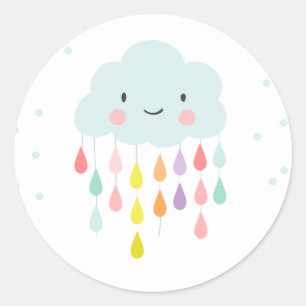 Cloud Envelope seal sticker Baby shower sprinkle
