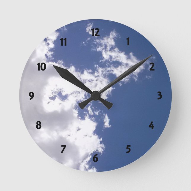 Cloud Fire Round Clock (Front)