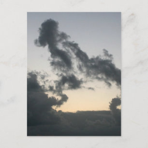 Cloud formation, dog skeleton? cartoon? postcard