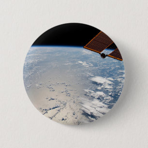 Cloud Formations Surrounding Sunglint Off Pacific 6 Cm Round Badge