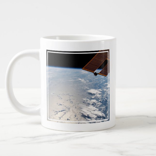 Cloud Formations Surrounding Sunglint Off Pacific Large Coffee Mug (Left)