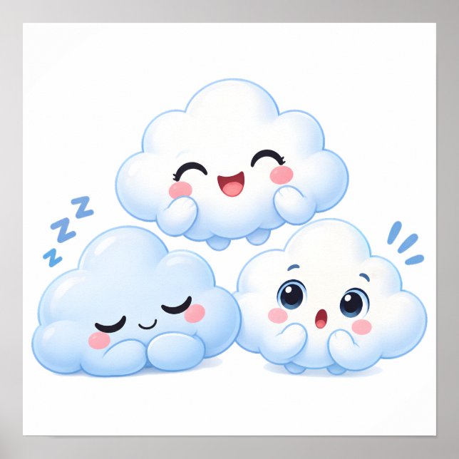 Cloud Friends Trio Poster (Front)
