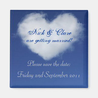 Cloud Heart Save the Date Magnet
