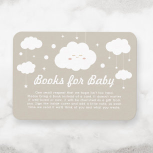 Cloud Heaven Sent Baby Shower Book Request Enclosure Card
