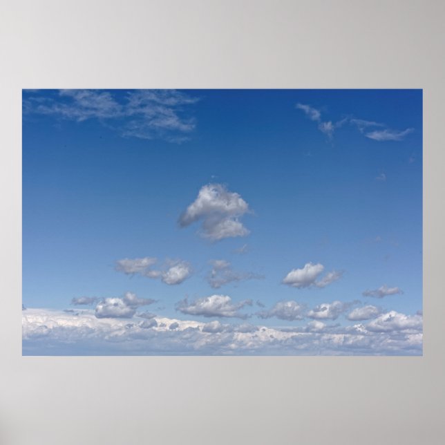 cloud herd blue sky poster (Front)