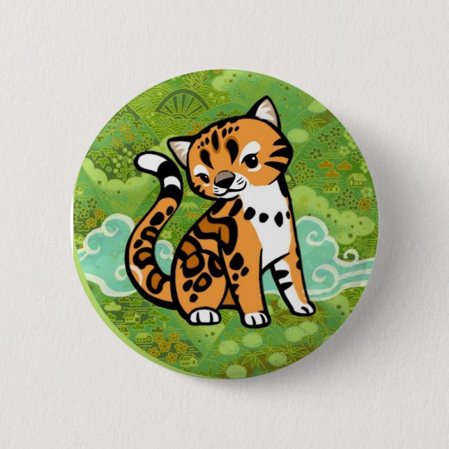 Cloud Leopard 6 Cm Round Badge (Front)