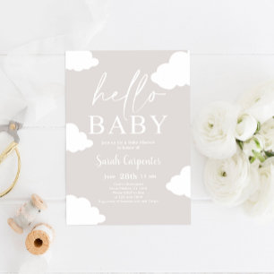 Cloud Minimalist Baby Shower Invitation