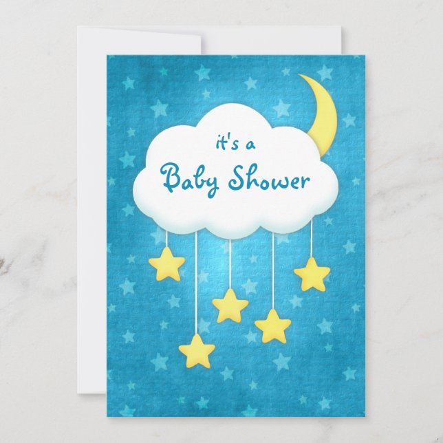 Cloud Mobile Baby Shower Invitation (Front)