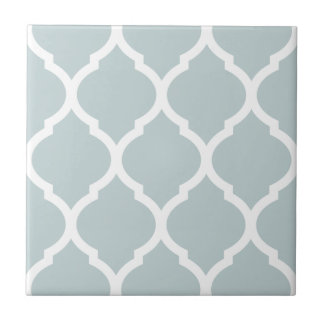 Cloud Moroccan Quatrefoil Patterned Ceramic Tile