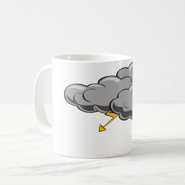 Cloud Nature Flash Illustration | Dramatic Sky Coffee Mug (Front Left)