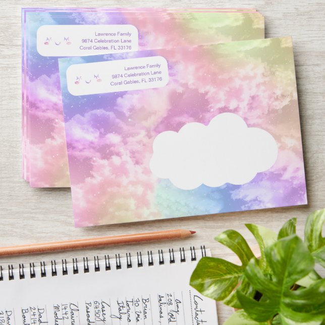 Cloud Nine 9th Birthday Envelope – Pastel Sky Part (Stacked)
