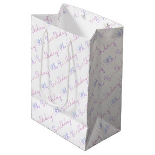 Cloud Nine 9th Birthday Gift Bag – Pastel Typograp