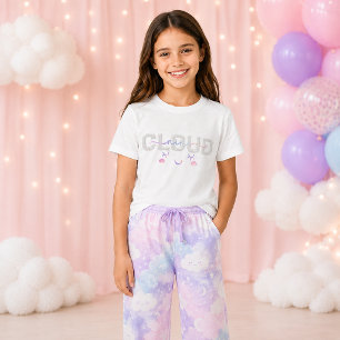 Cloud Nine 9th Birthday Girl T-Shirt – Pastel Sky