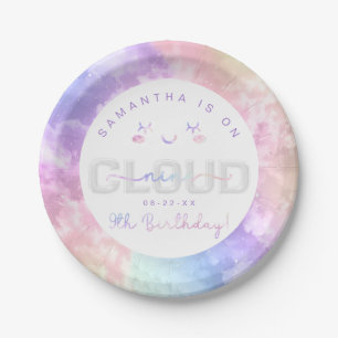 Cloud Nine 9th Birthday Paper Plates – Pastel Sky 