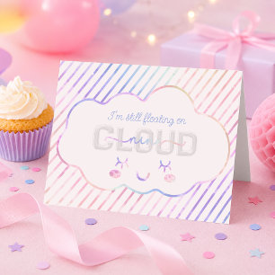 Cloud Nine 9th Birthday Thank You Card – Pastel Sk