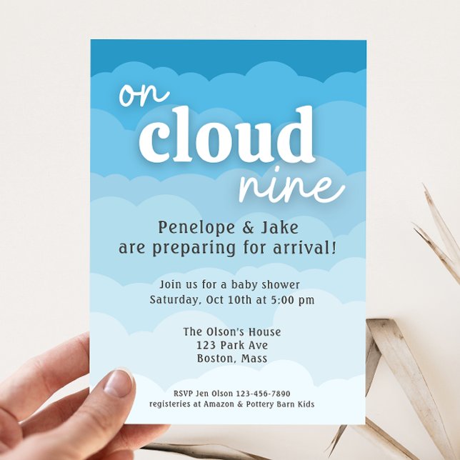 Cloud Nine Baby Shower Invitation (Creator Uploaded)