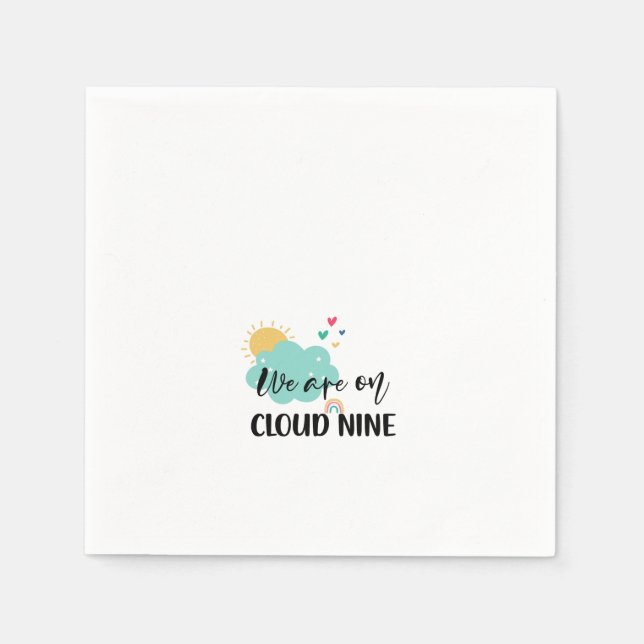 Cloud Nine Baby Shower  Napkin (Front)