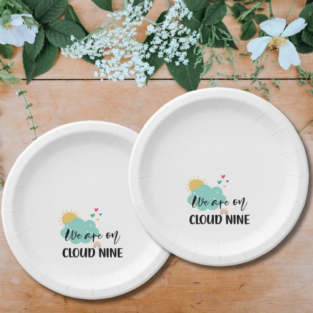 Cloud Nine Baby Shower  Paper Plate (Creator Uploaded)