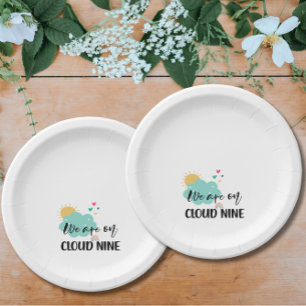 Cloud Nine Baby Shower Paper Plate