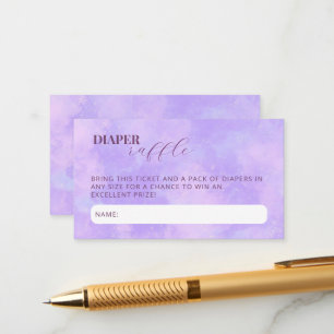 Cloud Nine Baby Shower Tender Diaper Raffle  Enclosure Card