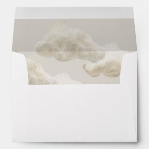 Cloud Nine Beige Gender Neutral Sky Baby Shower Envelope