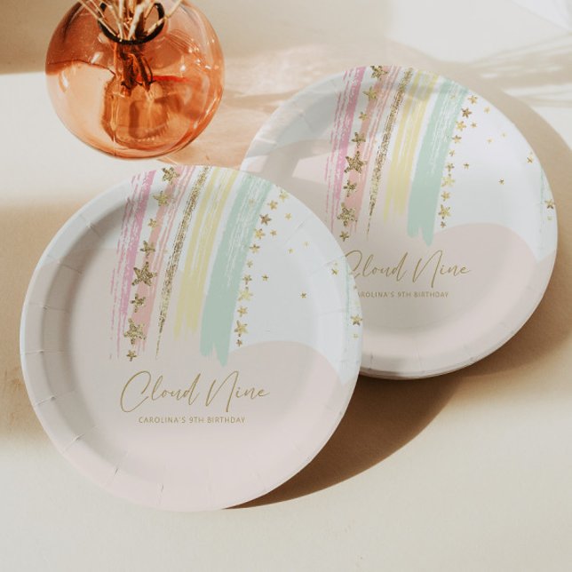 Cloud Nine Birthday Paper Plate (Creator Uploaded)
