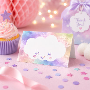 Cloud Nine Birthday Place Card – Kawaii Pastel Sky