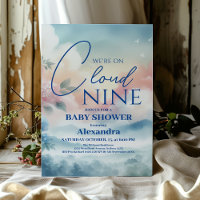 Cloud nine blue baby boy baby shower