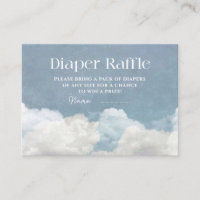 Cloud Nine Blue Baby Shower Diaper Raffle