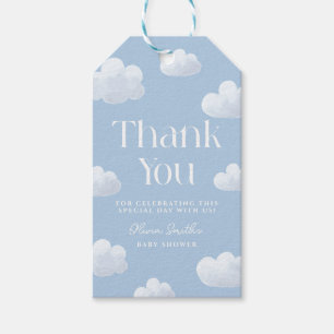 Cloud Nine Blue Cloud Baby Shower Gift Tags