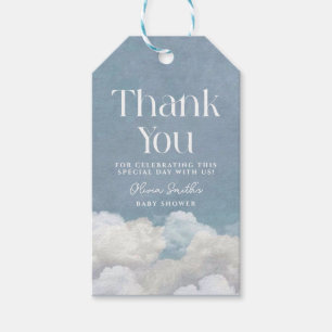 Cloud Nine Blue Cloud Baby Shower Gift Tags