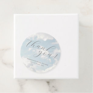 Cloud Nine Blue Cloudy Sky Elegant Bridal Shower Favour Tags