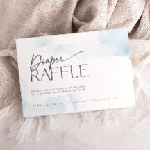 Cloud Nine Blue Diaper Raffle Ticket Baby Shower