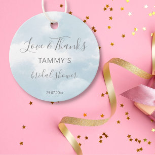Cloud nine bridal shower favour gift tags