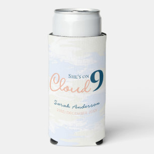 Cloud Nine Bridal Shower Modern Seltzer Can Cooler