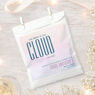 Cloud Nine Elegant Modern Pastel Bridal Shower Favour Bags
