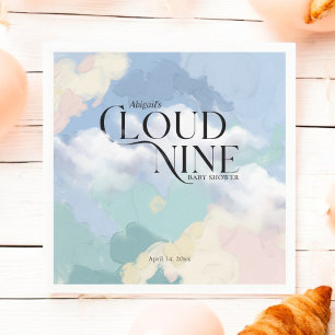 Cloud Nine Elegant Pastel Baby Shower Napkin