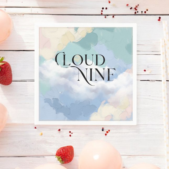 Cloud Nine Pastel Baby Shower         Napkin (Creator Uploaded)