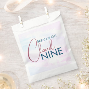 Cloud Nine Pastel Pink Bridal Shower Favour Bags
