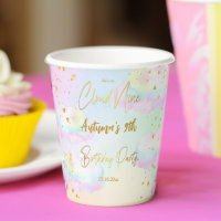 Cloud nine pastel rainbow clouds birthday