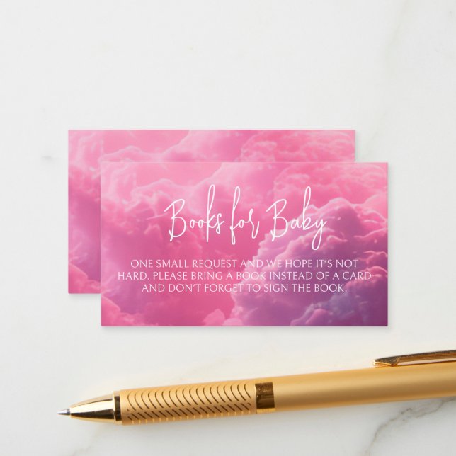 Cloud Nine Pink Clouds Books for Baby Enclosure Card (Front/Back In Situ)
