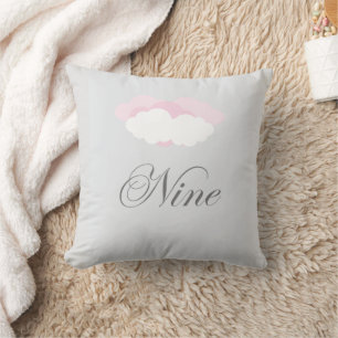Cloud Nine Positive Feeling Pink and Grey Cushion