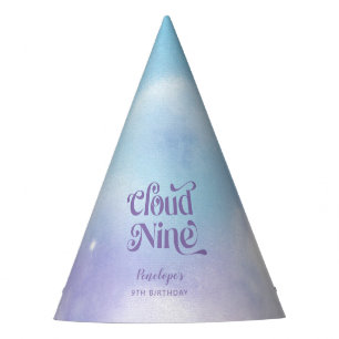 Cloud Nine Purple Birthday Party Party Hat