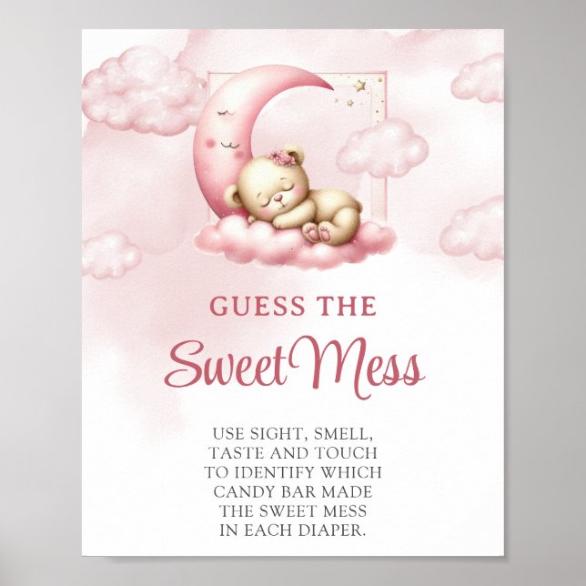 Cloud nine teddy bear Guess The Sweet Mess game Poster (Front)