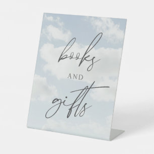 Cloud Nine Theme Cloud 9 Books and Gifts Pedestal Sign
