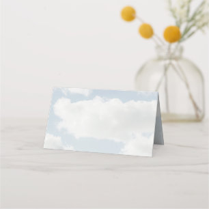 Cloud Nine Theme She's On Cloud 9 Party Place Card