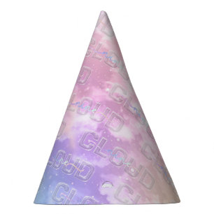 Cloud Nine Watercolor Girl 9th Birthday  Party Hat